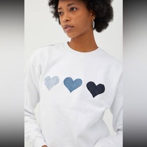 Unemployed sweatshirt with hearts